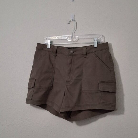 Hollister Ultra High Rise Mom Shorts 3 Sz 15 W 32 Cargo Stretchy Outdoor Neutral - Picture 2 of 14